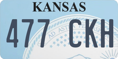 KS license plate 477CKH