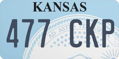 KS license plate 477CKP