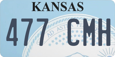 KS license plate 477CMH