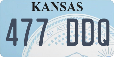 KS license plate 477DDQ