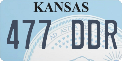 KS license plate 477DDR