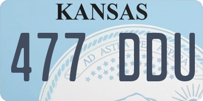 KS license plate 477DDU