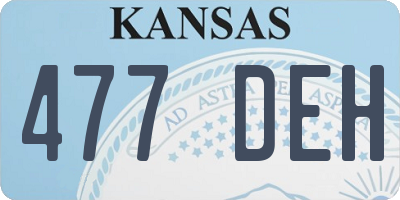 KS license plate 477DEH