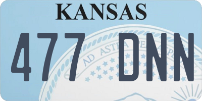 KS license plate 477DNN