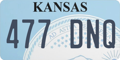 KS license plate 477DNQ