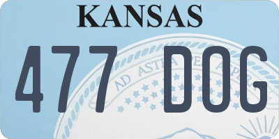 KS license plate 477DOG