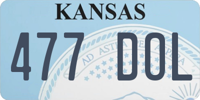 KS license plate 477DOL