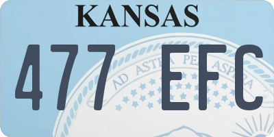KS license plate 477EFC