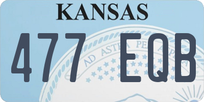 KS license plate 477EQB