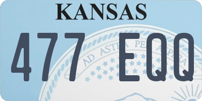 KS license plate 477EQQ