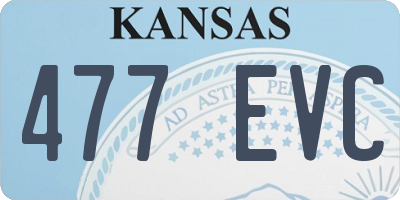 KS license plate 477EVC