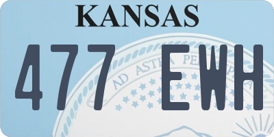 KS license plate 477EWH