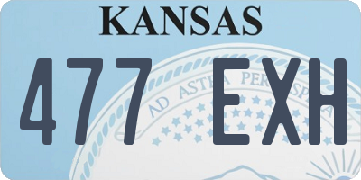 KS license plate 477EXH