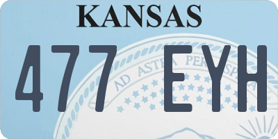 KS license plate 477EYH