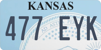 KS license plate 477EYK