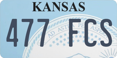KS license plate 477FCS