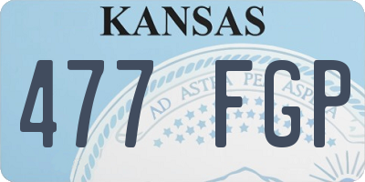 KS license plate 477FGP