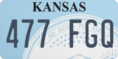 KS license plate 477FGQ
