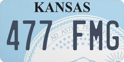 KS license plate 477FMG