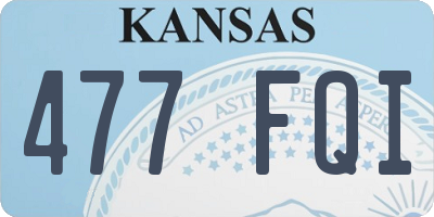KS license plate 477FQI