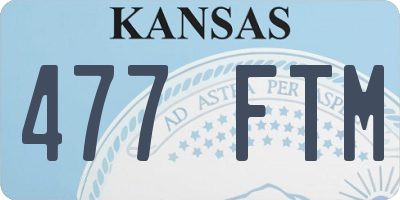 KS license plate 477FTM