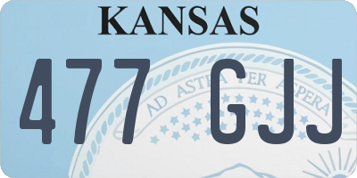 KS license plate 477GJJ