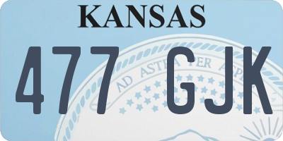 KS license plate 477GJK