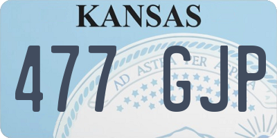 KS license plate 477GJP