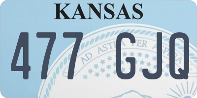 KS license plate 477GJQ