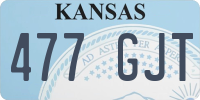 KS license plate 477GJT