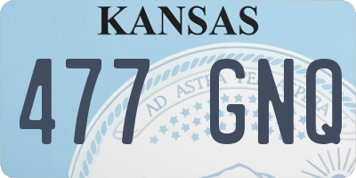 KS license plate 477GNQ