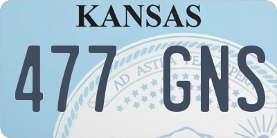 KS license plate 477GNS