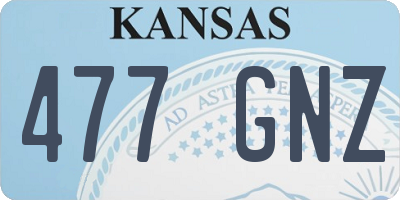 KS license plate 477GNZ