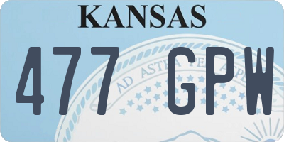 KS license plate 477GPW