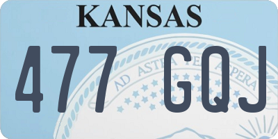 KS license plate 477GQJ