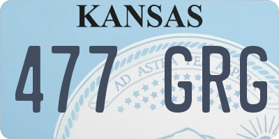 KS license plate 477GRG