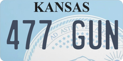 KS license plate 477GUN