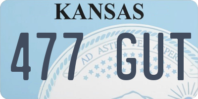 KS license plate 477GUT
