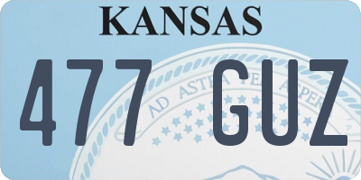 KS license plate 477GUZ