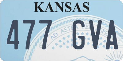 KS license plate 477GVA