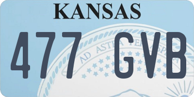 KS license plate 477GVB