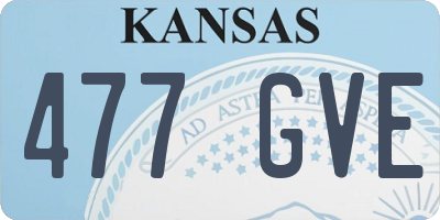 KS license plate 477GVE
