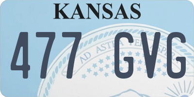 KS license plate 477GVG