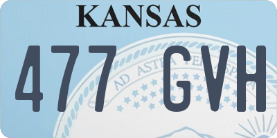 KS license plate 477GVH