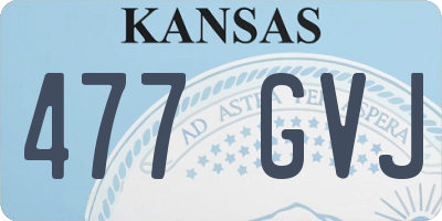 KS license plate 477GVJ