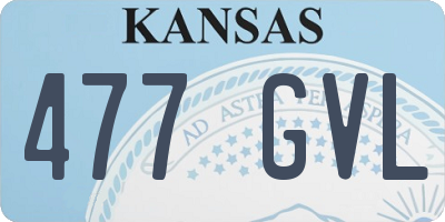 KS license plate 477GVL