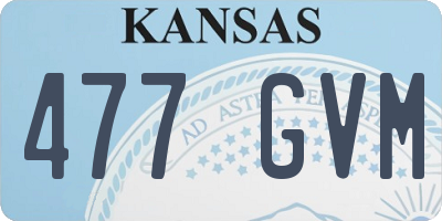 KS license plate 477GVM