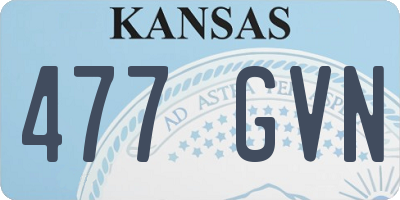 KS license plate 477GVN