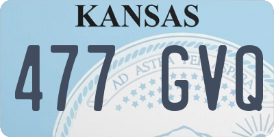 KS license plate 477GVQ