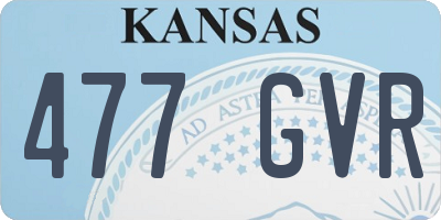 KS license plate 477GVR